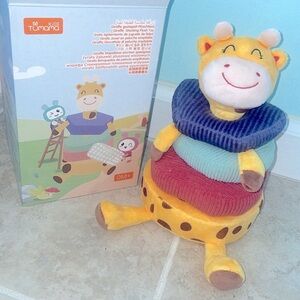 Soft Cloth Giraffe Stacking Ring Toy for Infants Babies Toddlers — New i…